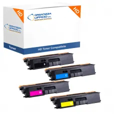 Kit 4 Toner per Brother TN-326 Nero, Ciano, Magenta, Giallo