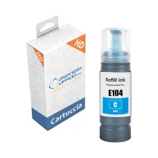 Flacone Ciano per Epson T00P2 104 C13T00P240 Compatibile 65 ml