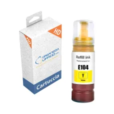 Flacone Giallo per Epson T00P4 104 C13T00P440 Compatibile 65 ml