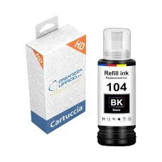 Flacone Nero per Epson T00P1 104 C13T00P140 Compatibile 70 ml